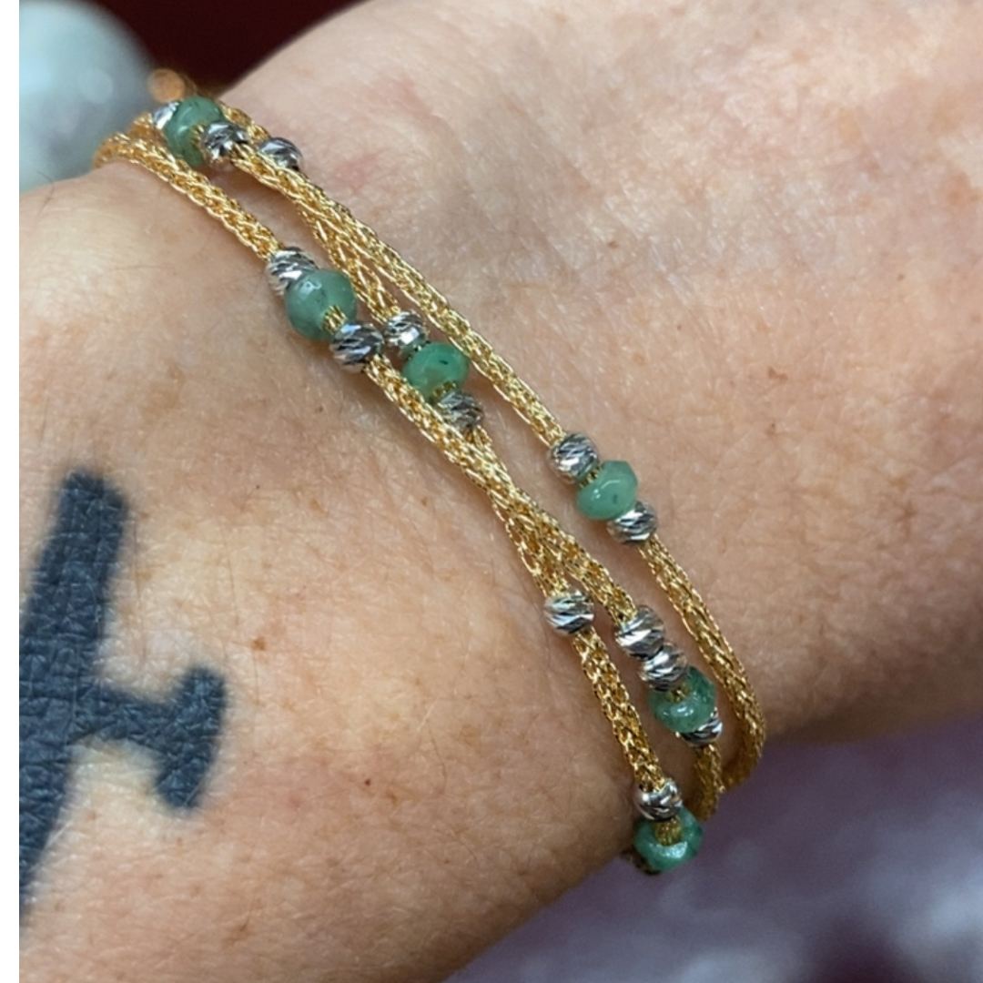 BRACCIALE LUREX VERDE