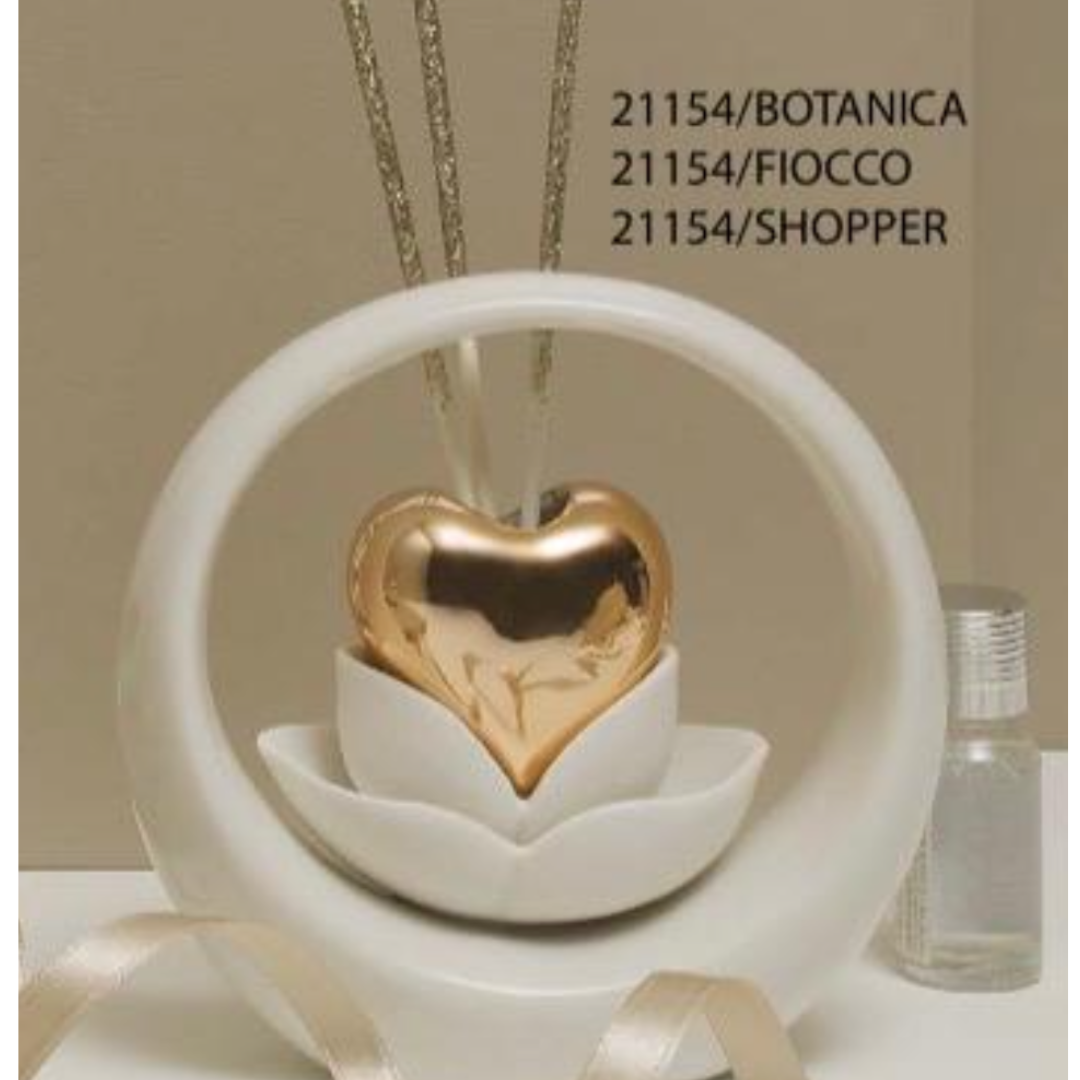 Profumatore cerchio con supporto e cuore rose’