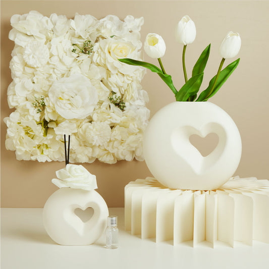 VASO TONDO CON FORO A CUORE