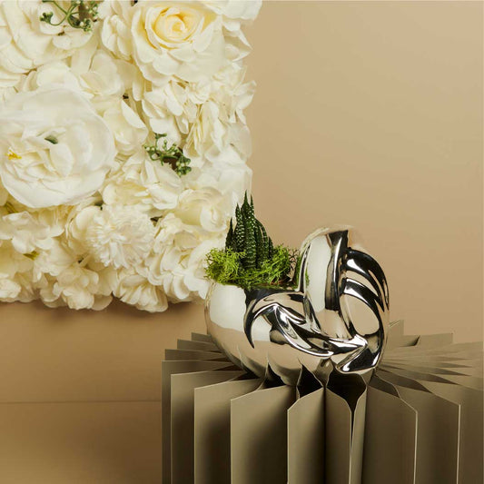 VASO CUORE ARGENTATO