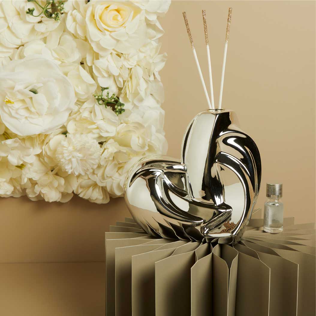 DIFFUSORE CUORE ARGENTATO