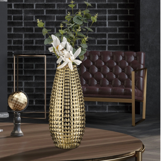 VASO DORATO SFACCETTATO