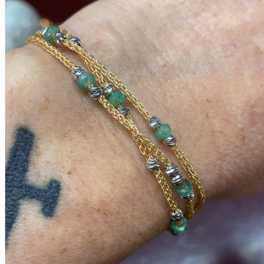 BRACCIALE LUREX VERDE