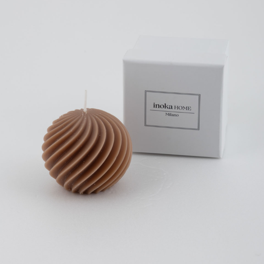CANDELA PICCOLA SFERA BEIGE