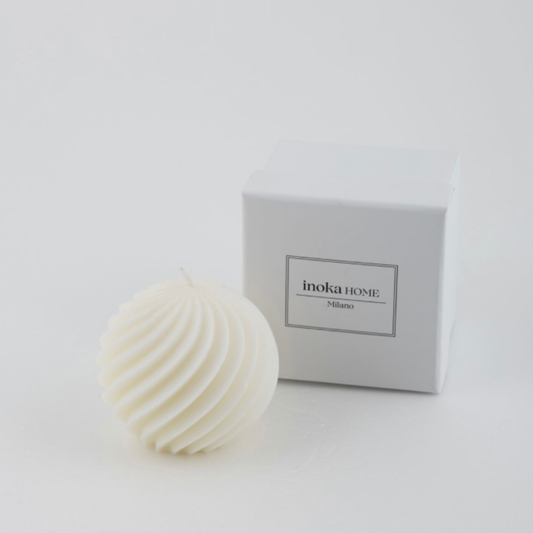 CANDELA SFERA PICCOLA BIANCA