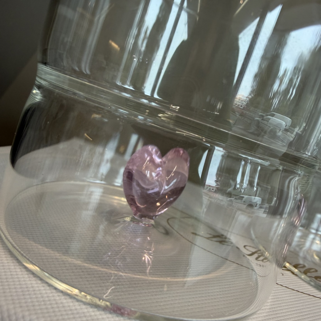 SET BICCHIERI CUORE ROSA