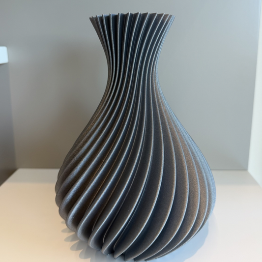 VASO SPIRALE GRIGIO P