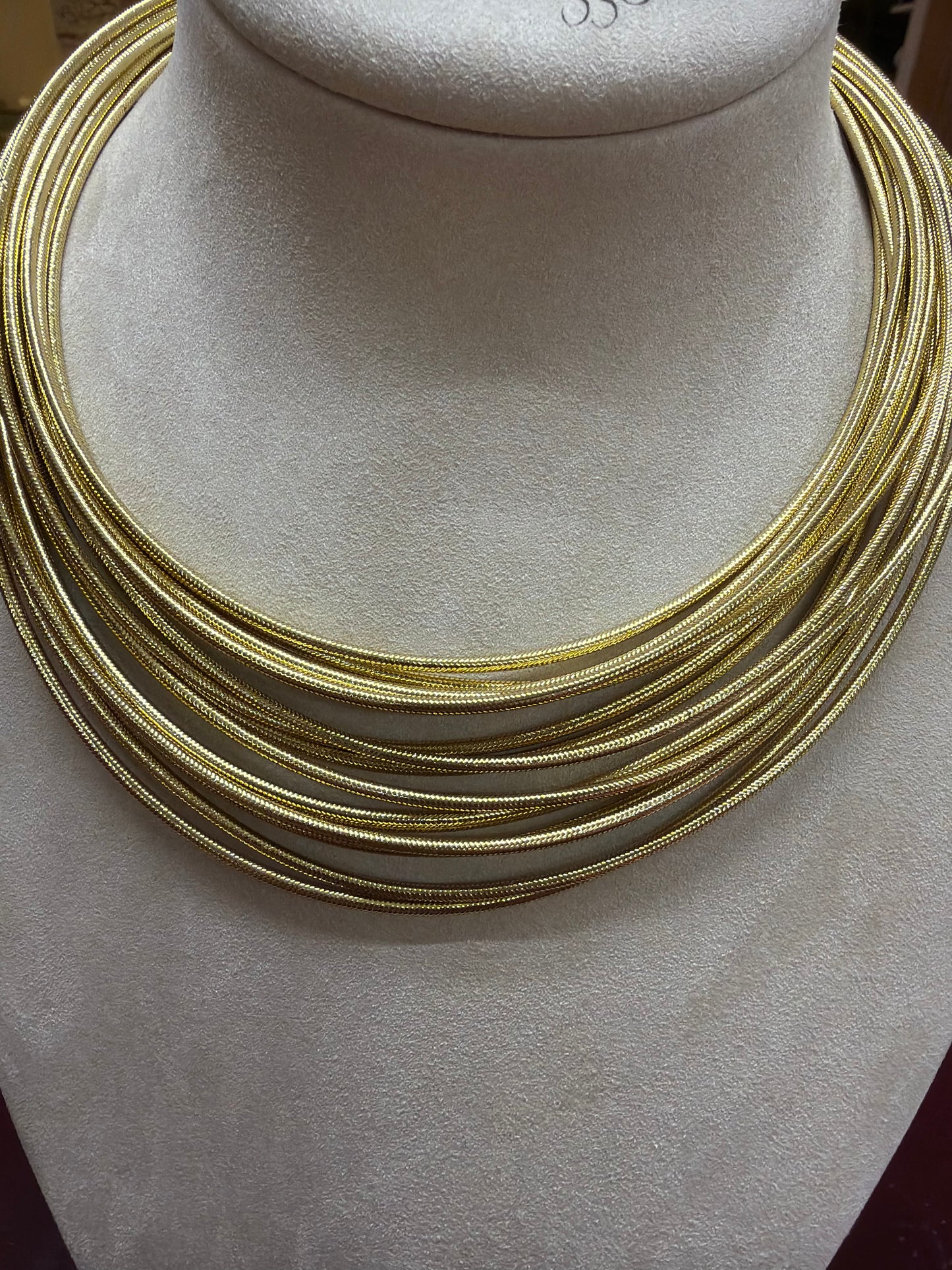 COLLANA OTTONE MULTIFILI