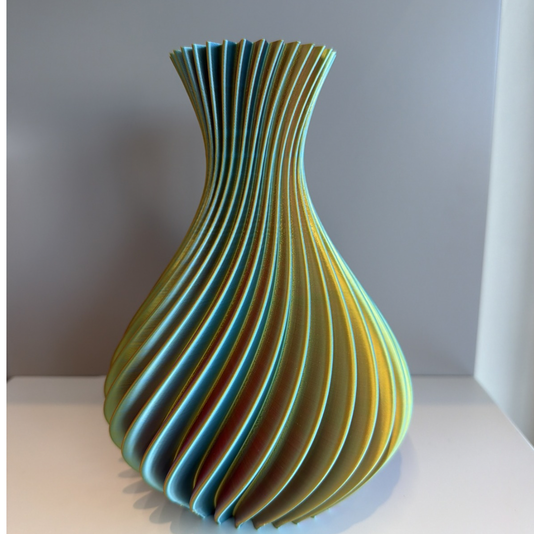 VASO SPIRALE VERDE VIOLA