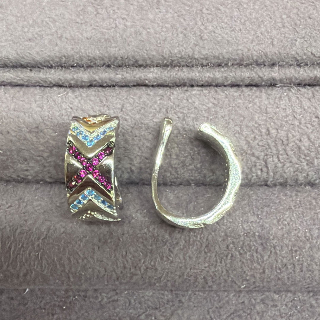 EAR CUFF VINTAGE ARGENTO
