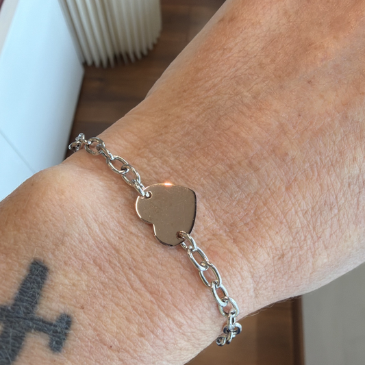 BRACCIALE CUORE ROSE’ CENTRALE DA INCIDERE