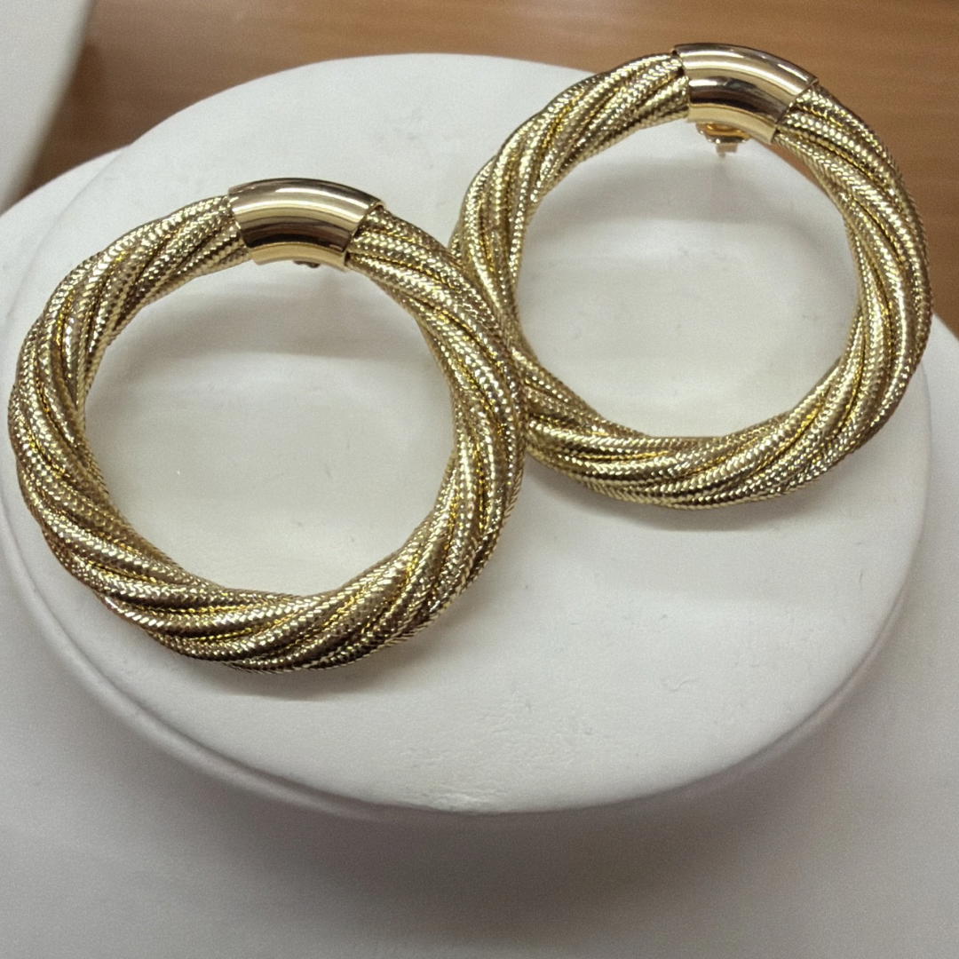 ORECCHINI CERCHIO OTTONE DORATO