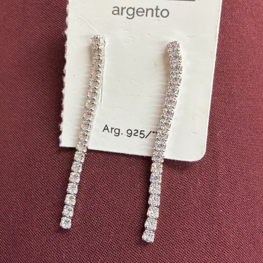 ORECCHINI FILO ZIRCONI