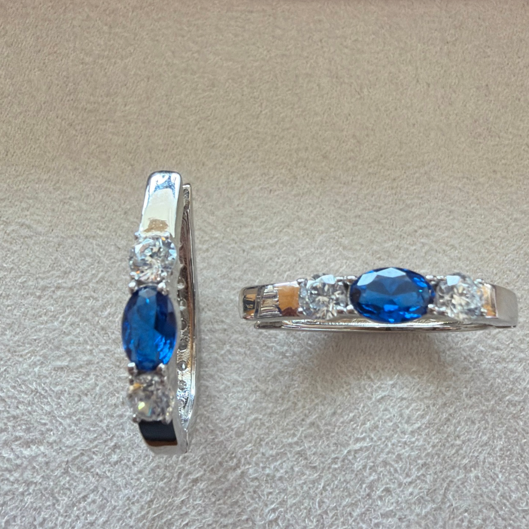 ORECCHINI OVALI BLU