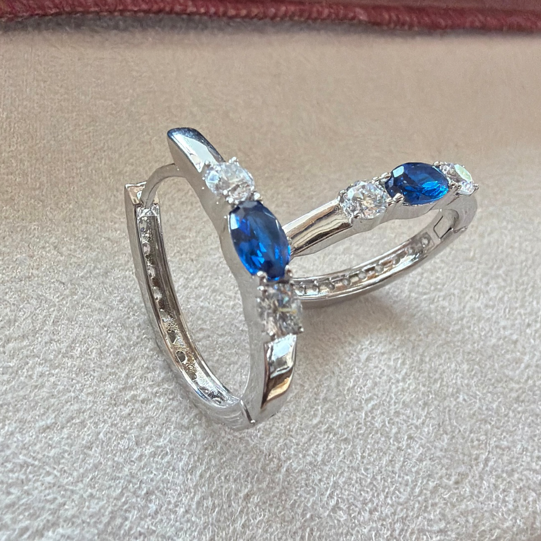 ORECCHINI OVALI BLU