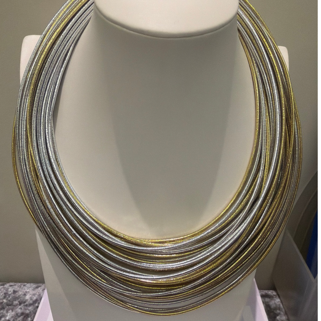 COLLANA MULTIFILI BICOLORE