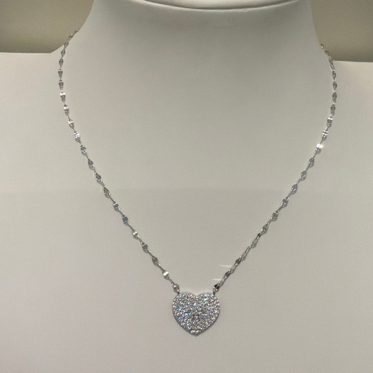 COLLANA CUORE SCILLA BIANCO