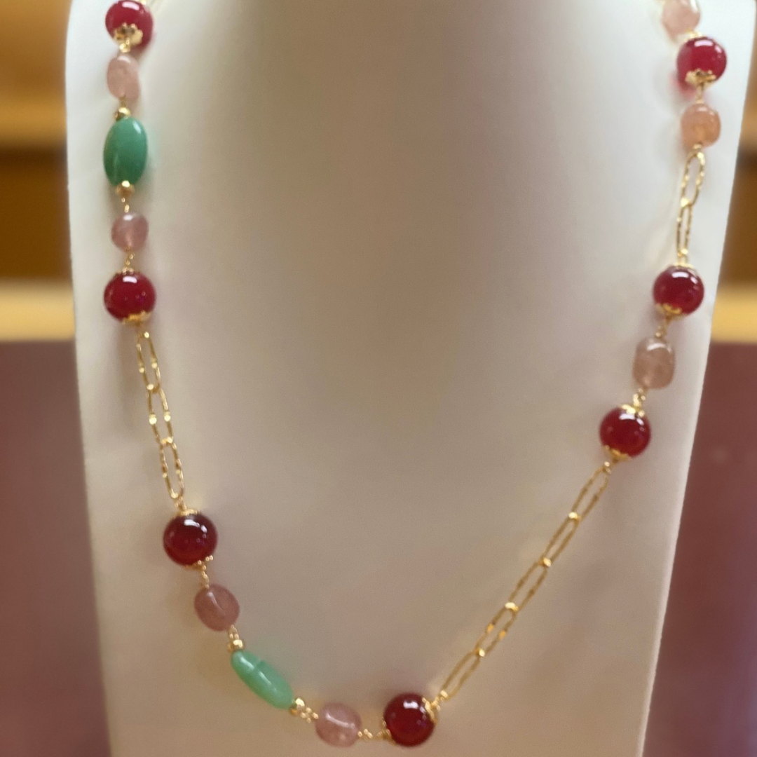 COLLANA SFERE ROSSE
